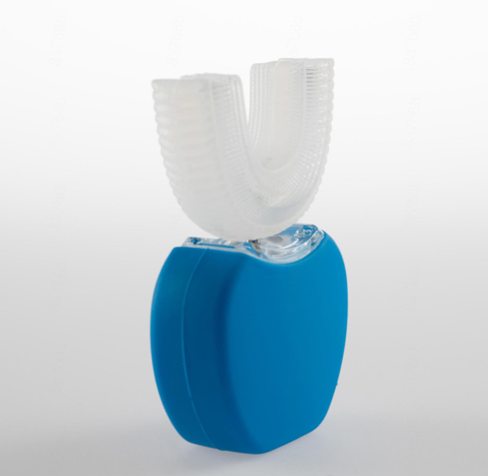 VIDECOR Spazzolino Elettrico Automatico per Adulti, Spazzolino Elettrico Ad Ultrasuoni da 360 Gradi, Spazzolino Elettrico da Viaggio a Forma di U in Silicone Alimentare al 100%,Blue