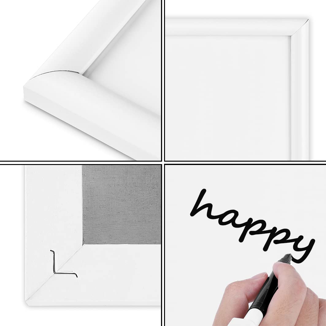 Okydoky 58 x 43 cm Bacheca in sughero con telaio in legno, lavagna adesiva in feltro con puntine per decorazione fai da te, lavagna in feltro per cucina e ufficio, scuola e