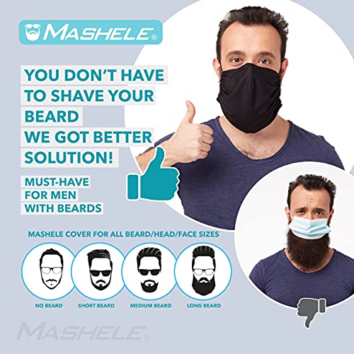 Mashele Fashion Face And Beard Reusable Cloth Covering For Bearded Men (White) #TOP1
