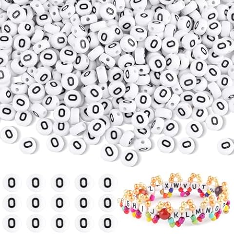 Yholin 1500pcs Letter Beads, Letter O Beads for Friendship Bracelets Making Kit, DIY Jewelry Making Supplies Alphabet Beads Cover