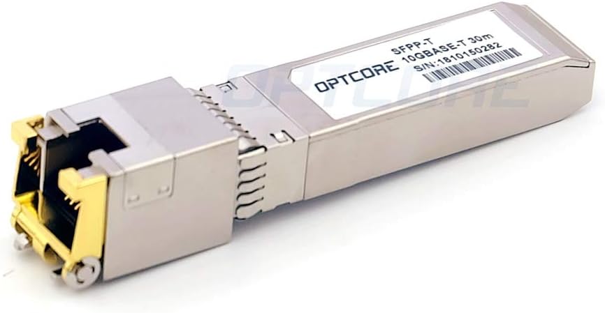OPTCORE for Brocade 10G-SFPP-T, 10G SFP+ Copper Transceiver Module, 10GBASE-T, 30m, RJ45 Connector