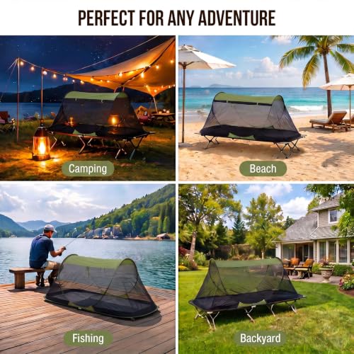 Pop up mosquitero para camping 2 personas 2 unidades miniatura 6