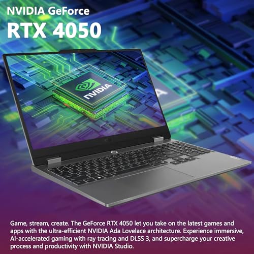 LOQ - Computer portatile da gaming, 15,6", FHD IPS 144 Hz (100% sRGB G-SYNC), AMD Ryzen 5 7235HS, SSD da 16 GB DDR5 da 1 TB, NVIDIA GeForce RTX 4050 6 GB, videocamera per la privacy Wi-Fi 6 - Notebook - Immagine 4