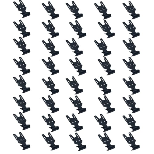 40 Pack Metal POP Clip Sign Stand Holders Rotatable Price Tag Clips Sign Holder Clip Price Rack Shelf Clips Display Clips for Retail Cards Advertising Display Warehouses (Black)