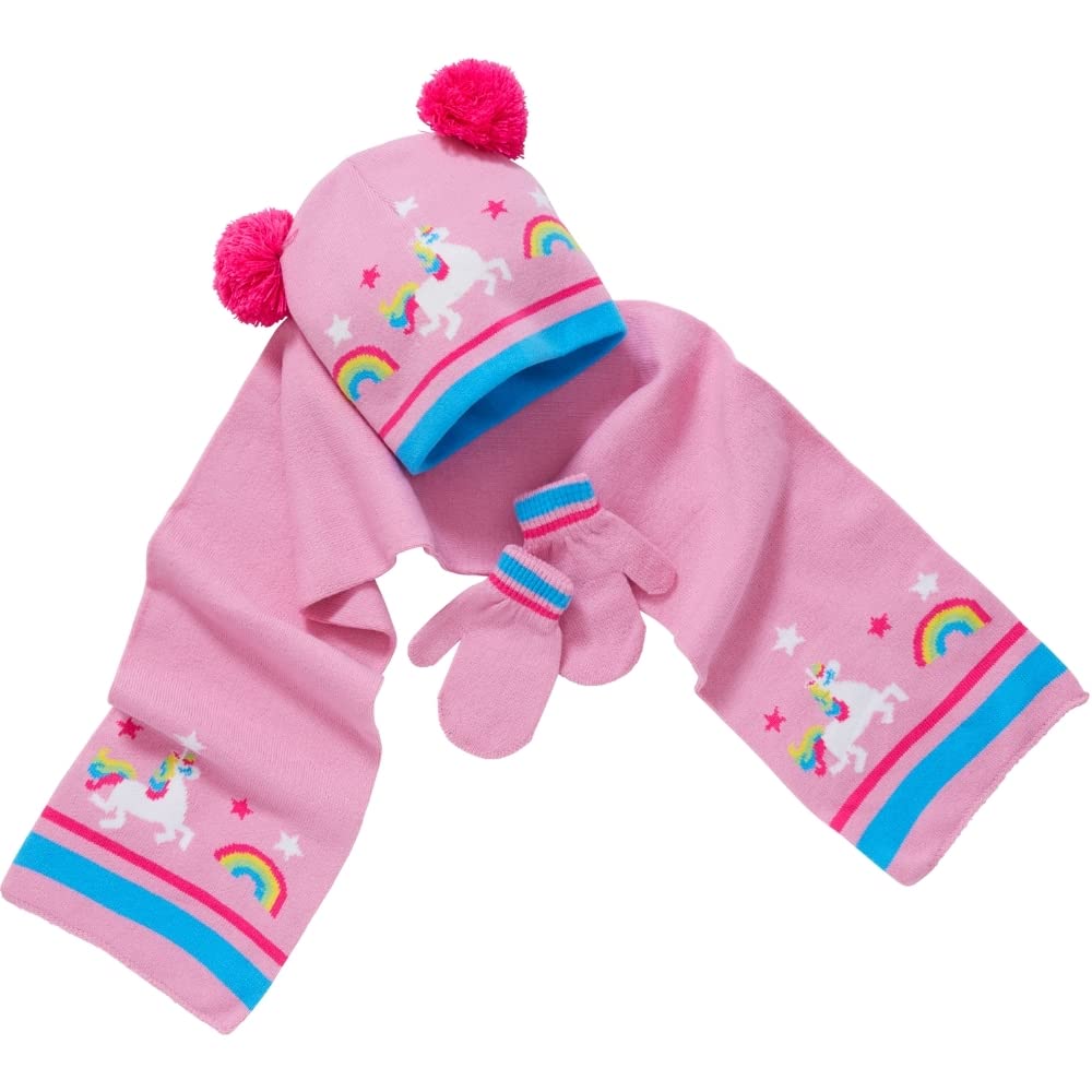 Hats Hats Hats - Women's Hat, Scarf & Glove Set - Light Pink - One Size