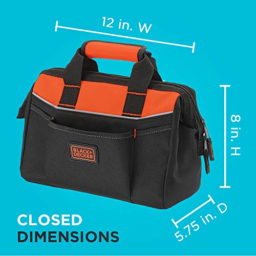 Black+Decker Tool Bag, 12-Inch (Bdst500001Apb) #TOP3