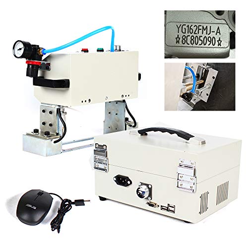 TFCFL Pneumatic Marking Machine, 140x40mm Pneumatic Dot Peen Marking Machine Metal Engraving Machine for Letters, Serial Numbers, VIN Code, Chassis Number, Date, Graphics,etc.