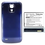 Capacidad: 3800 mAh (3.8 V) Akku-King batería para Samsung Galaxy S4 mini, S4 mini LTE, i9190 i9195 - como EB-B500BE, EB-B500BU - Li-Ion 3800mAh - para back cover, Color:azul