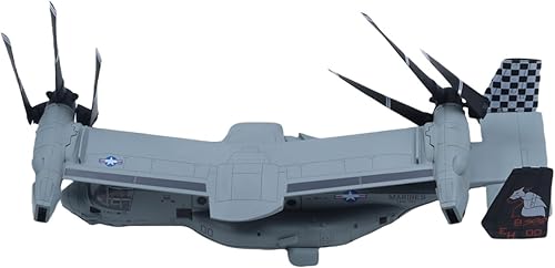 Miniatura 7 de V-22 Avión Osprey Metal Fighter Modelo Militar 172 Modelos de avión fundido a troquel