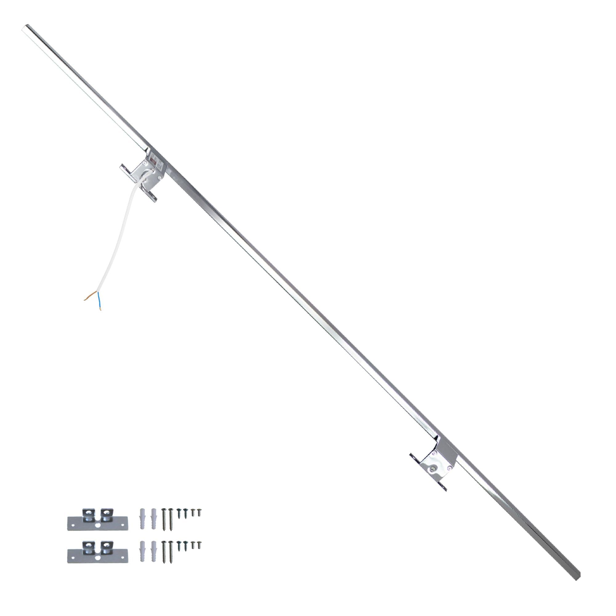 kalb | Spectraline LED luce da bagno 120cm IP44 luce a specchio 18W adatta per ambienti umidi 230V collegabile direttamente Montaggio 3 in 1 (Cromo - Bianco neutro)