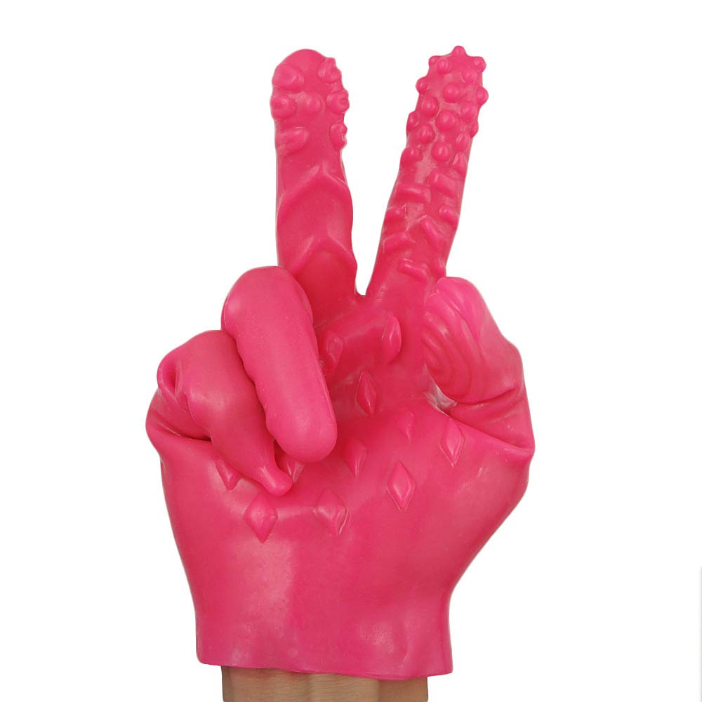 Massaggio Seno capezzolo Guanto da Dito Pieno Guanto Natale Regalo di Halloween per Coppia Adulto Sesso BDSM Gioco Divertente (Tipo A Rosa)