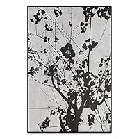 SIGNWIN Framed Canvas Wall Art Black Tree Branch with Leaves Canvas Prints Home Artwork Decoration for Living Room,Bedroom - 16
