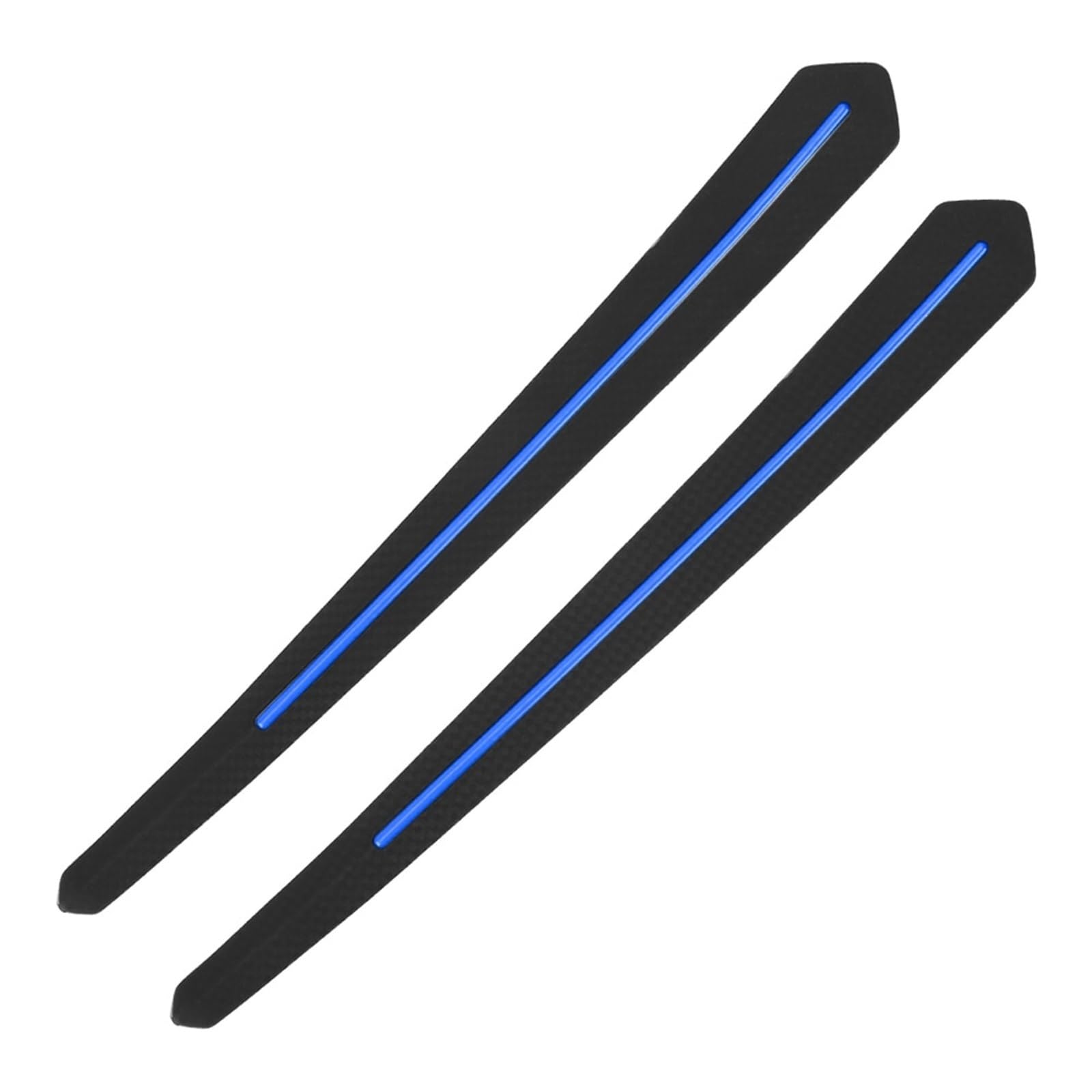 Tira Protectora de Parachoques 2 Protectores anticolisión, Accesorios para automóviles, molduras universales de Fibra Carbono para Parachoques Coche, Decorativas(Azul)