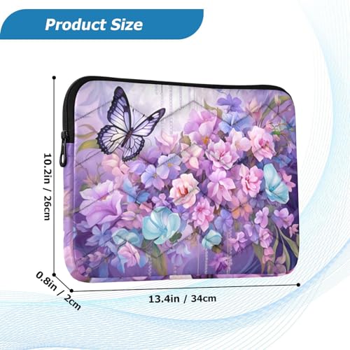 Funda para portátil Butterly Flowers 13-14 pulgadas miniatura 3