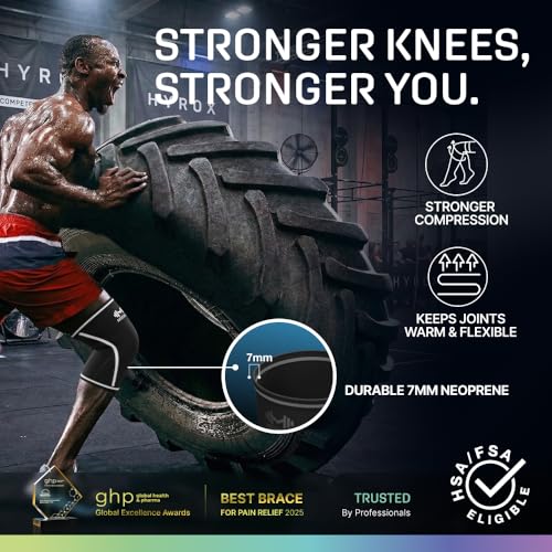 Image of Modvel Strength 7mm Knee Sleeves (Pair) for Weightlifting & Powerlifting (USPA, IPL Approved) | High-Performance Knee Compression Support For Squats, Weight Lifting - Men and Women