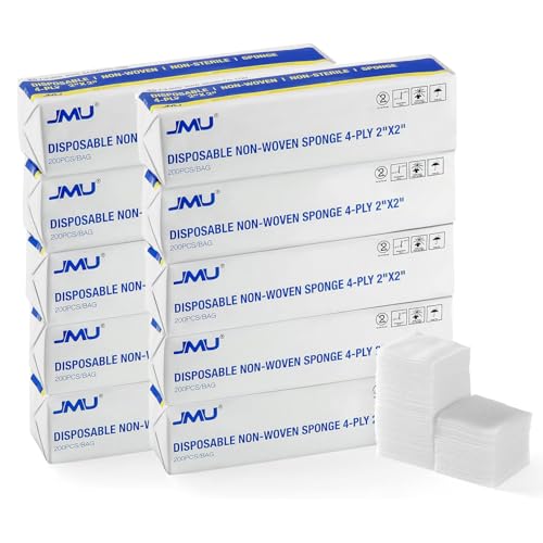 Image of JMU 2000 Gauze Pads 2x2, Non Woven Sponges 4-Ply Non-Sterile Guaze Sponges | All Purpose Gauze