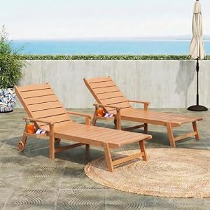 BIXUYOU BIXUYOU Outdoor-Liegestuhl mit Rollen, 2 m Lange Sonnenliege, 5-Fach verstellbare Rückenlehne (Flache Liegeposition), ausklappbares Seitentablett, wetterfest, für Pool, Terrasse und Strand BIXUYOU BIXUYOU Outdoor-Liegestuhl mit Rollen, 2 m Lange Sonnenliege, 5-Fach verstellbare Rückenlehne (Flache Liegeposition), ausklappbares Seitentablett, wetterfest, für Pool, Terrasse und Strand