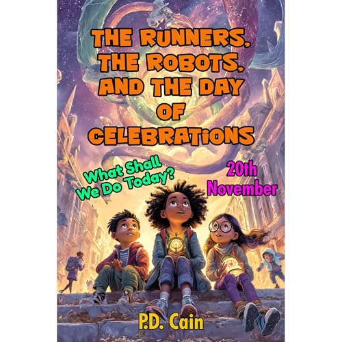 The Runners, the Robots, and the Day of Celebrations Audiolibro Por P.D. Cain arte de portada
