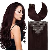 Caliee Hair Extenisons Clip in Human Hair Lace Clip in Hair Extensions Double Weft Seamless High ...