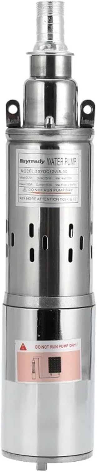 1pc Lift=30m-45m 20L/min 9m Wire 12V 24V 36V Solar Pump Deep Well Submersible Water Pump Screw Irrigation Garden Home Agricultural(24V 35m 250W,Green)