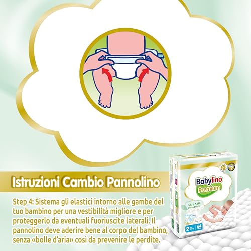 Babylino Premium, Pannolini Neonato Taglia 2 Con Filtrante Ultra Soft, Mini (3-6Kg), 64 Unità - 17