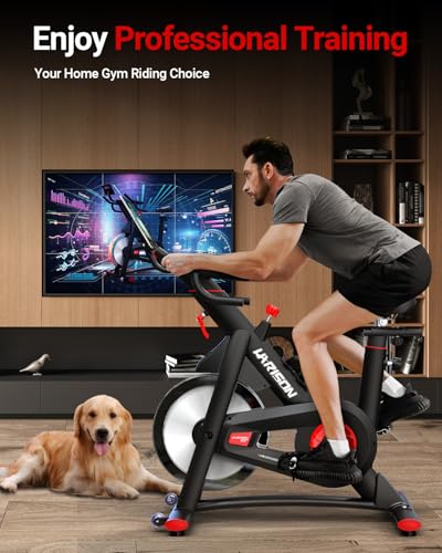 Image of HARISON Magnetic Exercise Bike, Heavy Duty Stationary Bike for Home Gym | Low Noise Bike for Home with 400 lb Weight Capacity, Fitness App with Courses, Adjustable Seat, Indoor Cycling Bike