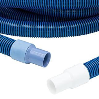 Plastiflex Pool King Vacuum Hose for Inground and Above Ground Swimming Pools | Pool Vacuum Hose Connector Has a 1 1/4 in Diameter | UV Resistant and Crush Proof | Measures 30' Unraveled