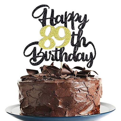 Image of 89th Happy birthday cake topper happy birthday cake decoration 89th party decoration gift plugin (89)