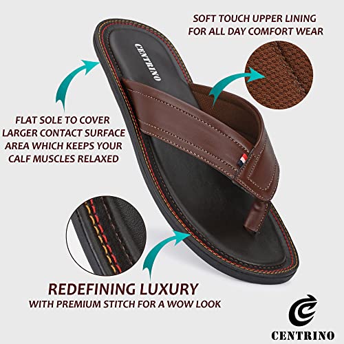Image of Centrino Men's Slipper |Flip-Flop Slippers | Luxurious Comfort Every Step | Slip-On Ease, Minimalist Design | Perfect for Beach Days, Poolside Lounging, and Casual Wear (1302)