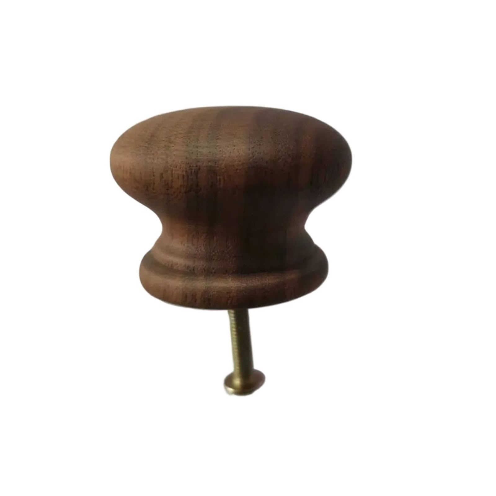 SNGUOQ 5pcs Wood Kitchen Cabinet Handle Walnut Single Hole Ball Knob Wardrobe Furniture Drawer Hardware Door for Cabinet Drawer Shoes(38mm)