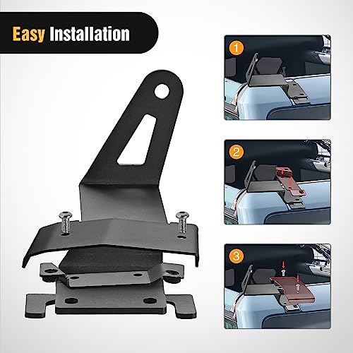 Image of Nilight 2PCS 50 inch Straight LED Light Bar Mounting Bracket Over-Windshield Mount Kit for 2021 2022 2023 2024 2025 2026 Ford Bronco 2 /4 Door Black(1 Pair)