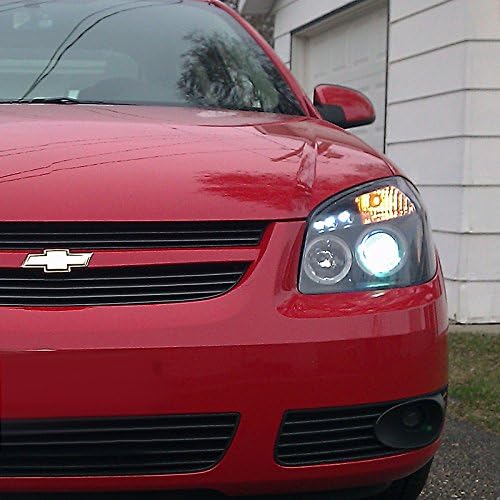 Spec-D Tuning 2LHP-COB05JM-TM Pontiac G5 Chevy Cobalt 2x Halo Led Black Projector Head Lights