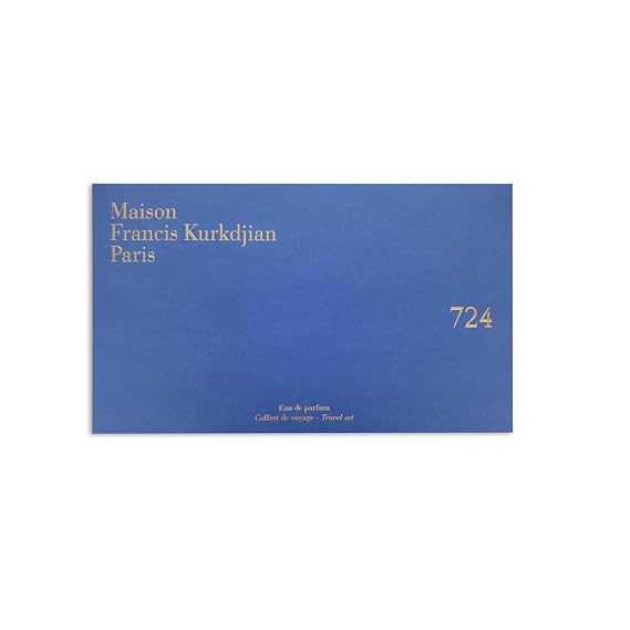 Maison Francis Kurkdjian 724 for Unisex 6 Piece Travel Set (5 0.37 Ounce Eau de Parfum Spray Refills + Globe Trotter Travel Spray Case)