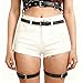 Punk Leather Thigh Straps & Harness,Black Print Body Harness Belt with Adjustable Gothic Waistband and Leg Garter Belts for Women,Valentine's Day Club Rave Party Festival Outfit,Rock Fashion Accessory
