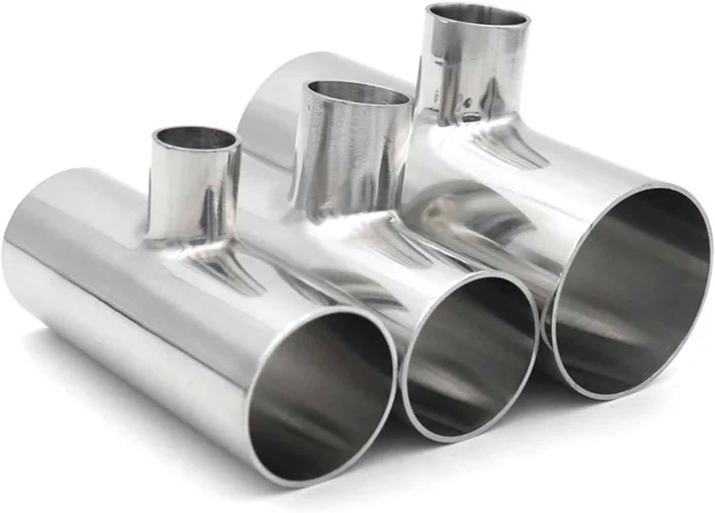 1pc SS304 Stainless Steel Reducer Tee 3 Way 19mm To 76mm Pipe Outer Diameter Sanitary Butt Welded Tee Pipe Fitting Homebrew(32mm-25mm-32mm)