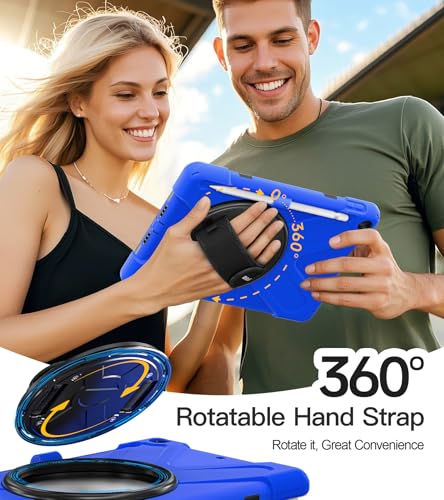 iPad 9,7 2018 avec Porte-Stylo Bleu - Coque de Protection Intégrale pour Tablette Apple - 4