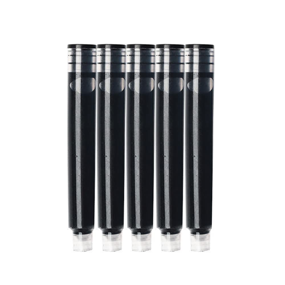 Füllfederhalter Set – 5 Stifte + 50 Tintenbeutel, 0,38 Mm Extrafeine Spitze, Rutschfester Griff Für Glattes Schreiben
