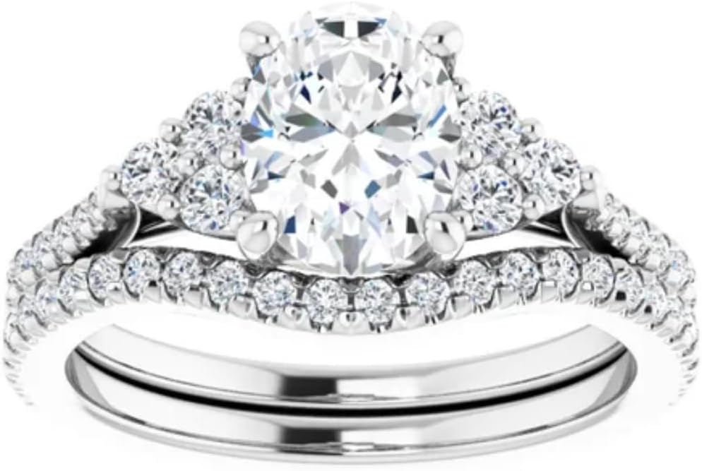 1 CT Moissanite Handmade Bridal Ring Set Engagement Anniversary Ring for Women, Solitaire Style Design, Promise Gifts for Her Antique