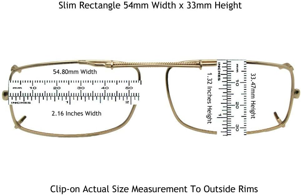 Slim Rectangle Non Polarized Clip on Sunglasses for Men and Women – Clip-On Sunglasses For Eyewear