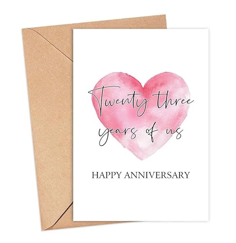 Twenty Three Years Of Us J[h - 23th Anniversary Card - Happy 23 Year Anniversary - 23th Wedding - vւ̃uJ[h -  - Jbv
