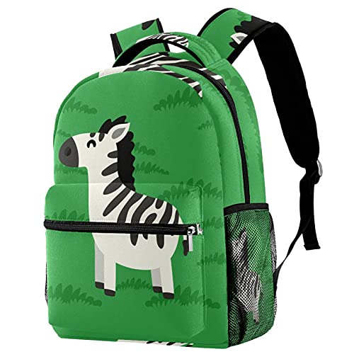 Sac à dos voyage vert zèbre ergonomique à porte-bouteille