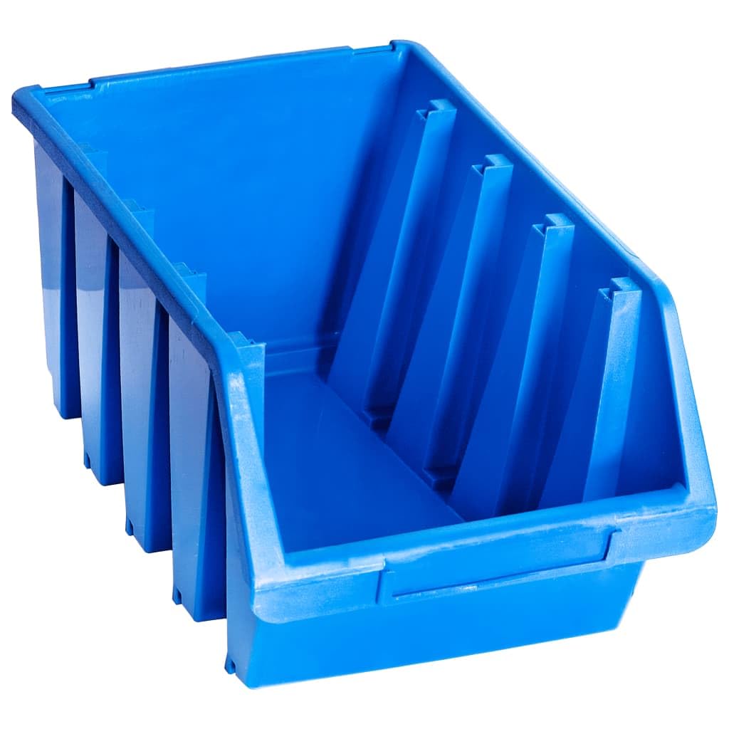 Genérico Contenedores de almacenaje apilables 14 Unidades plástico Azul,Bricolaje,Accesorios de Bricolaje,Organización y Almacenamiento de Herramientas,Cajas de herramientas-146286