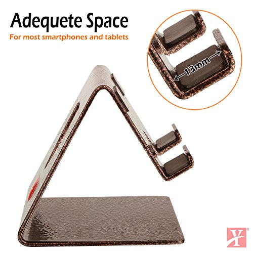 Image of YT Mobile Phone Metal Stand /Holder for Smartphones and Tablet - Antique Copper - Pack of 3 Units (Proudly Made in India)
