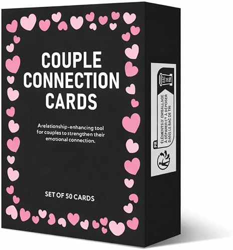 Couple Connection Cards, Relationship-Enhancing Card Game for Couples, Set of 50 Cards