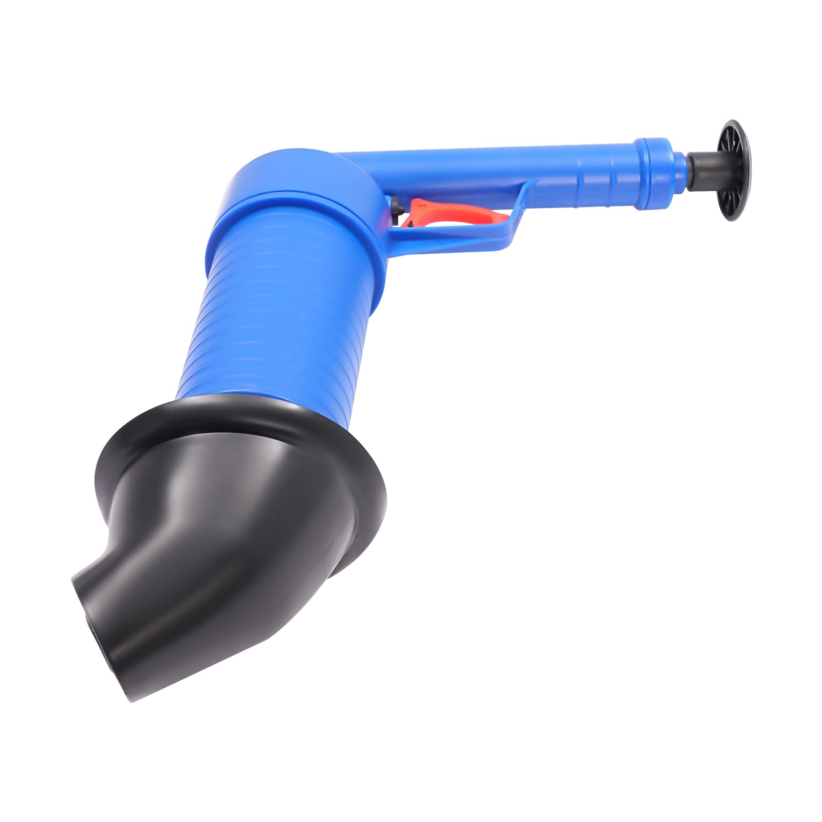 Limpiador de tuberías de aire comprimido, 4 bares, bomba de desagüe, juego de limpieza de tuberías para desagüe de suelo, lavabo, aguas residuales, bañera, azul oscuro (azul)