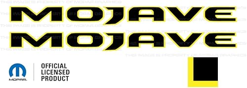 Miniatura 6 de Decal Mods Mojave - Calcomanía gráfica de vinilo para Jeep WranglerMojave JLJT (2019-2022), color negro con contorno gris oscuro FBDRKGO (juego de