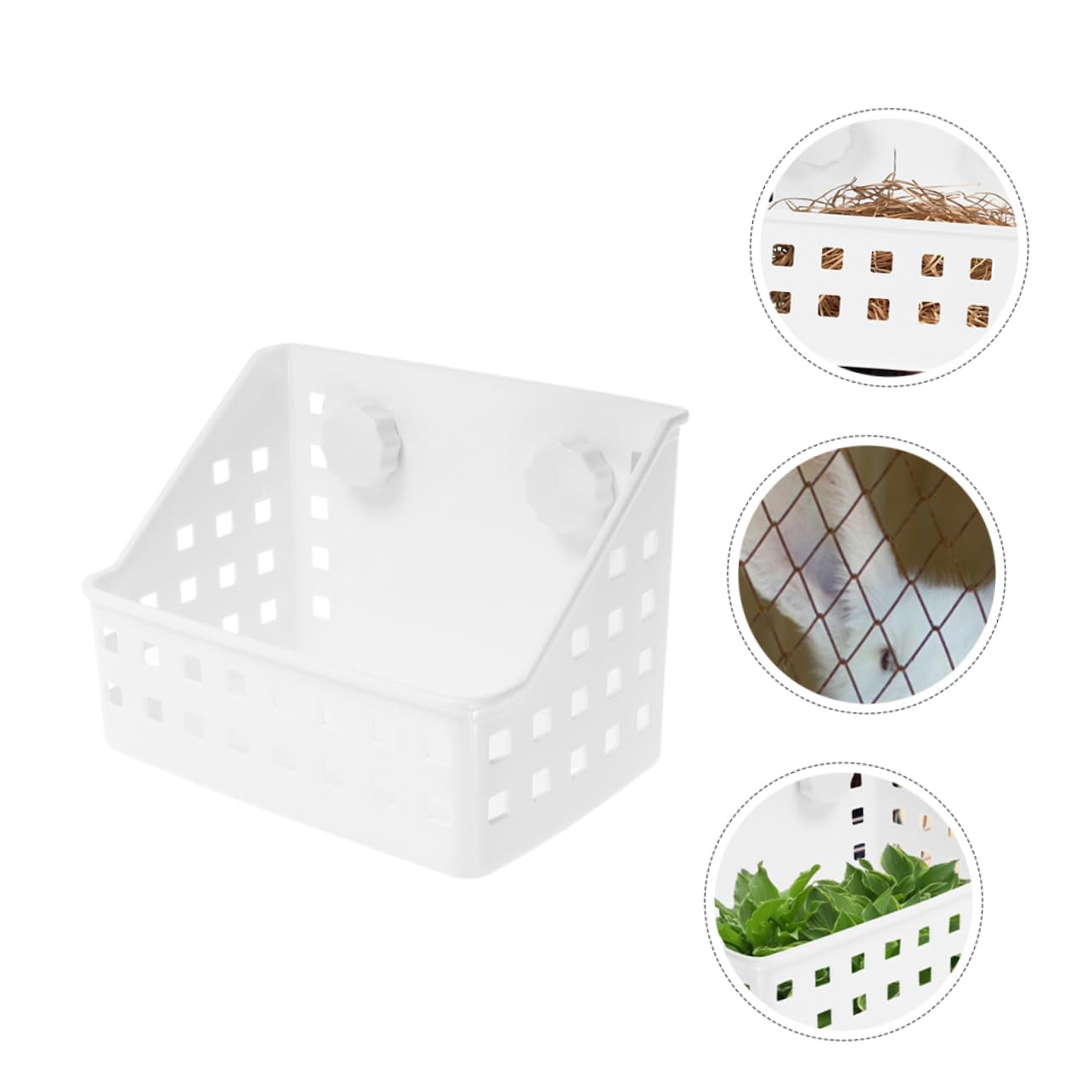 BESPORTBLE 4piezas Comedero De Heno para Conejos y Roedores Accesorio De Alimentación De Plástico De Instalar Jaulas Mantiene Limpia y Organizada