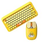 ★ RATÓN DE PATO AMARILLO PEQUEÑO: El pequeño ratón de pato amarillo con patata frita y Bluetooth captura el corazón con el lindo aspecto del primer ojo, la fuerza de la niña y el pequeño cuerpo se combinan perfectamente, y el ambiente agradable se libera silenciosamente en el trabajo.