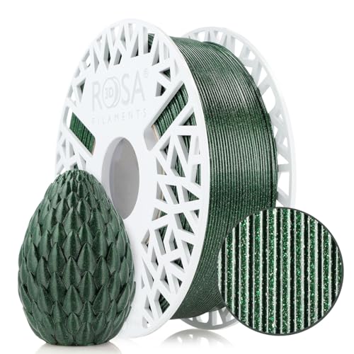 Filament ROSA 3D FILAMENTS PETG High-Speed Zielony Brokatowy/Mieniący (GREEN GLITTER)