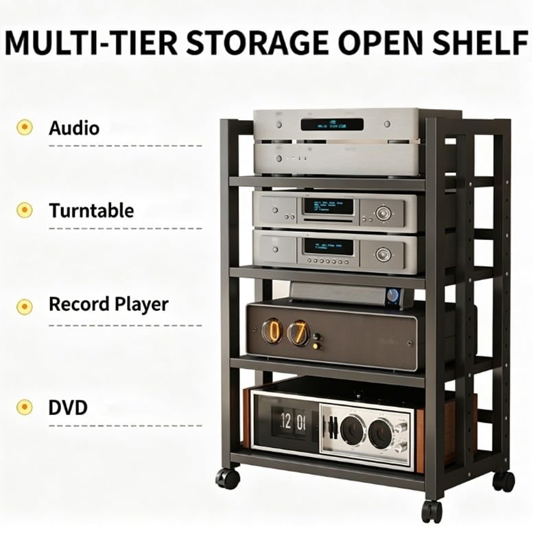 Stojak na Multimedia Av,Szafka Komponenty Stereo Typu Tower w Stojaku Audio